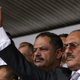 Saleh (right) waved to supporters in April. (Getty Images)